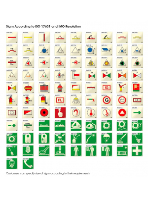 Marine Photoluminescent Safety Signs