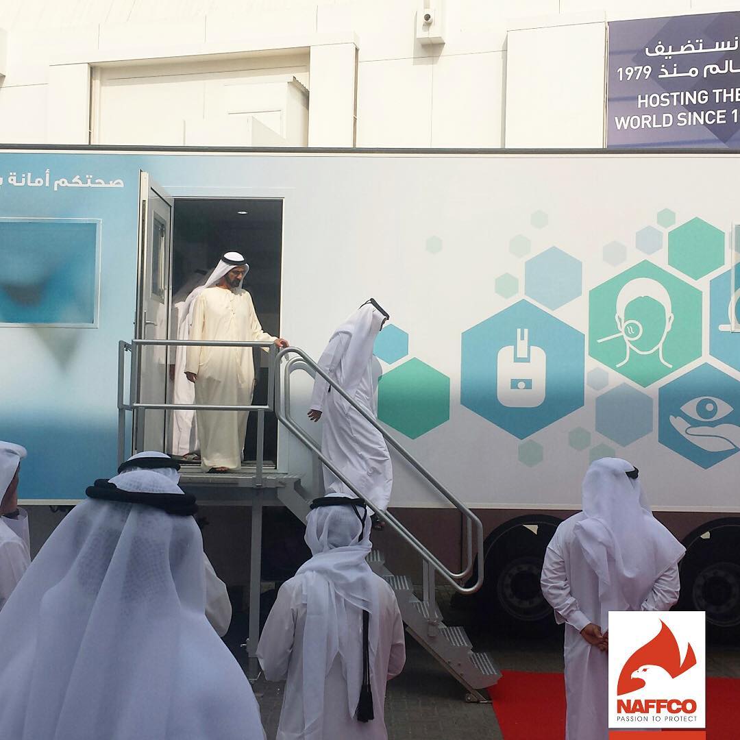 H.H. Sheikh Mohammed bin Rashid Al Maktoum in NAFFCO’s Mobile Hospital