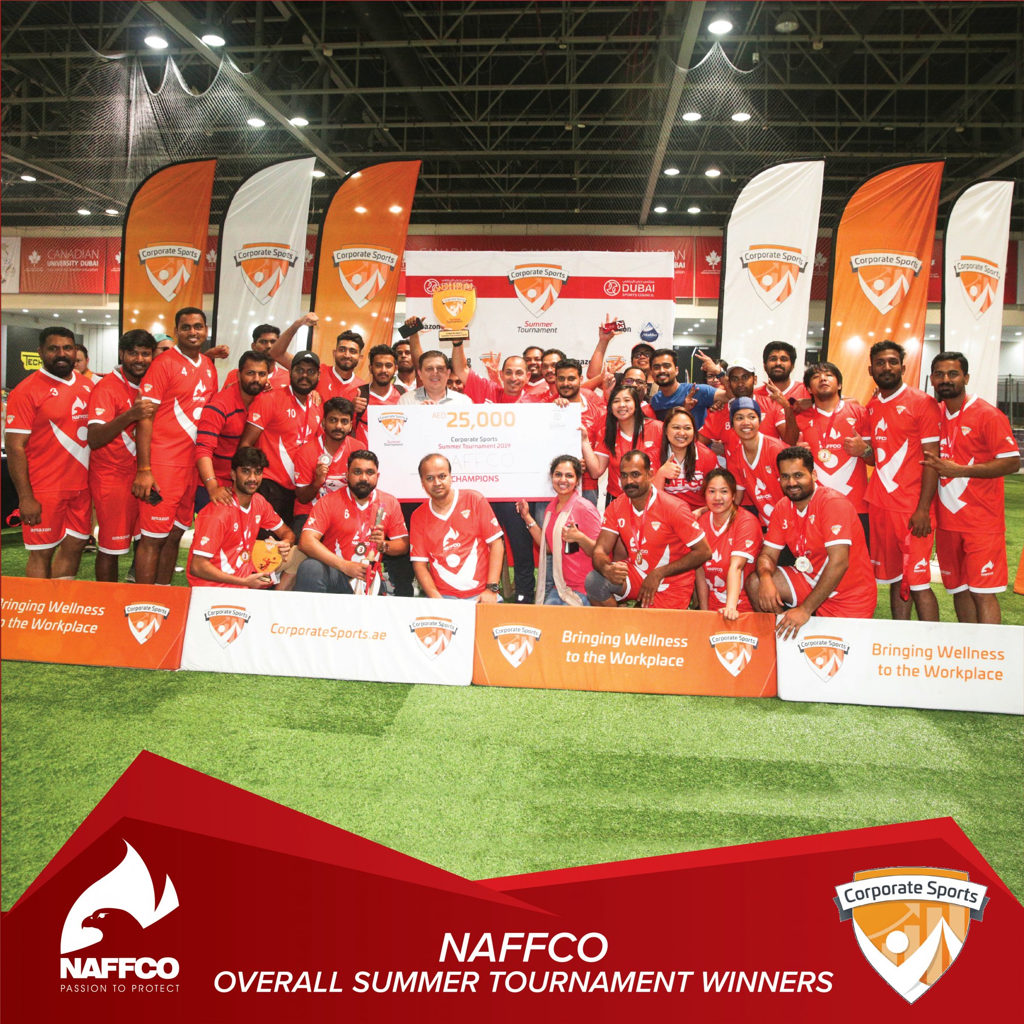 NAFFCO wins First Position in Volleyball, Badminton, Table Tennis, Over all Tournament organized by Corporate Sports 2019 