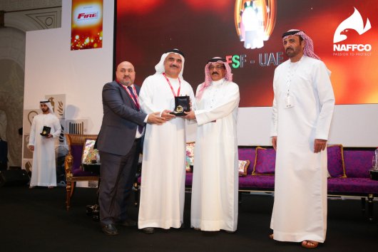 NAFFCO group CEO Eng. Kalid Al Khatib receiving an Award at 8th Annual Fire Safety Forum 2018