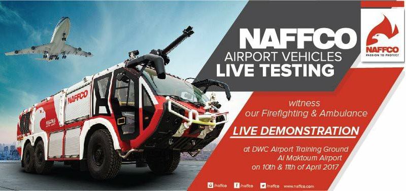 NAFFCO Testing Live at DWC Fire Training Ground